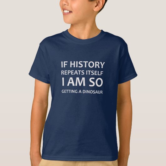Funny Sarcastic Dinosaur Joke, Boy's T-Shirt (Voorkant)