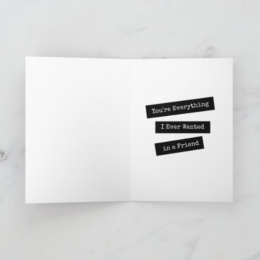 Funny Sarcastic Friendship Kaart (Binnen)