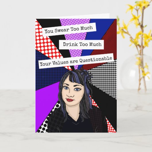 Funny Sarcastic Friendship Kaart (Gele Bloem)