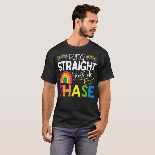 Funny Sarcastic Gay Lesbian LGBTQ Quote Pride Flag T-shirt (Voorkant volledig)