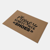 Funny Sarcastic Gelieve je schoenen te verwijderen Deurmat (Schuin)