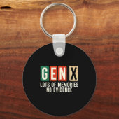 Funny Sarcastic Gen X Lots Of Memories No Evidence Sleutelhanger (Voorkant)