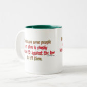 Funny Sarcastic Gezegde over mensen Tweekleurige Koffiemok (Voorkant links)