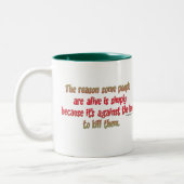 Funny Sarcastic Gezegde over mensen Tweekleurige Koffiemok (Links)