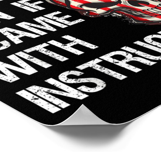 Funny Sarcastic Gift You Couldn't Handle Me Distre Poster (Hoek)