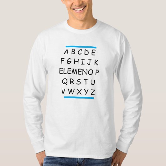 Funny Sarcastic Grammar van ABC T-shirt (Voorkant)