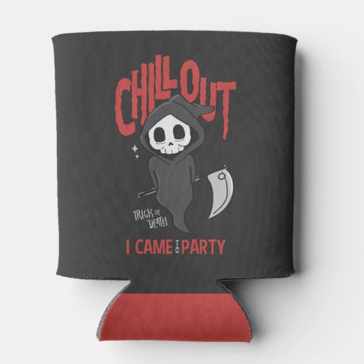 Funny Sarcastic Grim Reaper Halloween Party Blikjeskoeler (Achterkant)