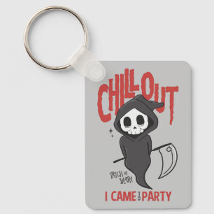 Funny Sarcastic Grim Reaper Halloween Party Keycha Sleutelhanger