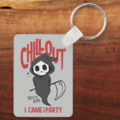 Funny Sarcastic Grim Reaper Halloween Party Keycha Sleutelhanger (Achterkant)