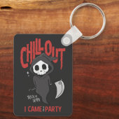 Funny Sarcastic Grim Reaper Halloween Party Sleutelhanger (Achterkant)
