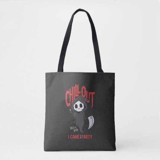Funny Sarcastic Grim Reaper Halloween Party Tote Bag (Voorkant)