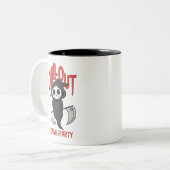 Funny Sarcastic GrimReaper Halloween Party Tweekleurige Koffiemok (Voorkant links)