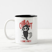 Funny Sarcastic GrimReaper Halloween Party Tweekleurige Koffiemok (Links)