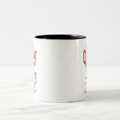 Funny Sarcastic GrimReaper Halloween Party Tweekleurige Koffiemok (Center)