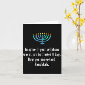 Funny Sarcastic Hanukkah Chanukah Cellphone Quote  Kaart (Gele Bloem)