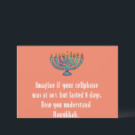 Funny Sarcastic Hanukkah Chanukah Cellphone Quote Kaart<br><div class="desc">Funny Sarcastic Hanukkah Chanukah Cellphone Quote</div>