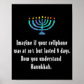 Funny Sarcastic Hanukkah Chanukah Cellphone Quote  Poster (Voorkant)