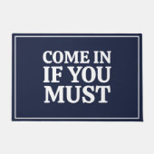 Funny Sarcastic Humor Quote Navy Blue Deurmat (Voorkant)