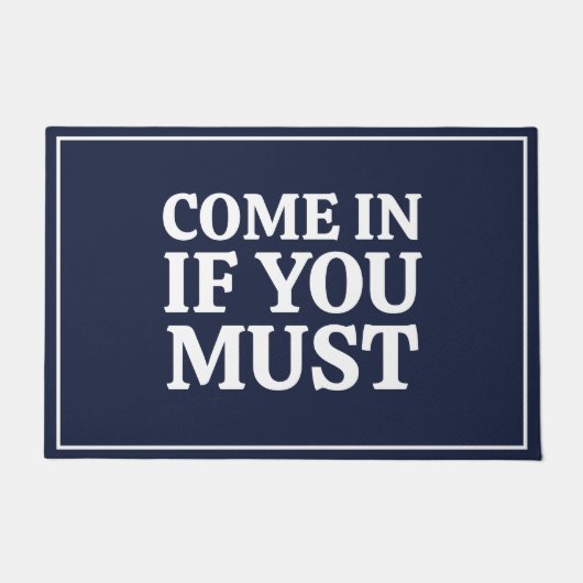 Funny Sarcastic Humor Quote Navy Blue Deurmat (Voorkant)