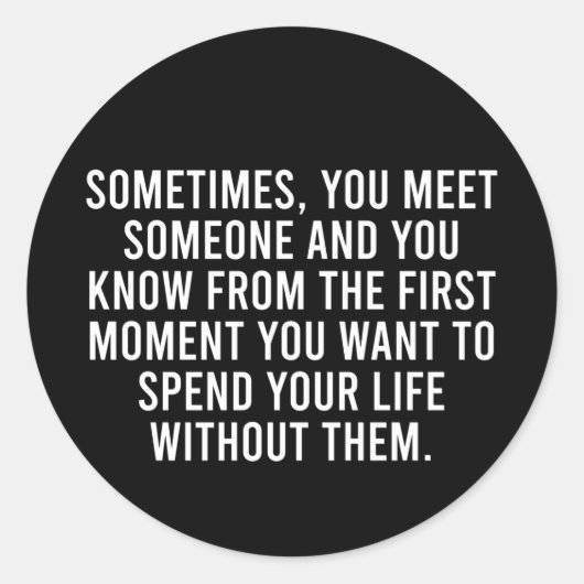 Funny Sarcastic Introvert Humor Gezegde Ronde Sticker (Voorkant)