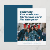 Funny Sarcastic kerstlist Feestdagenkaart (Voorkant / Achterkant)