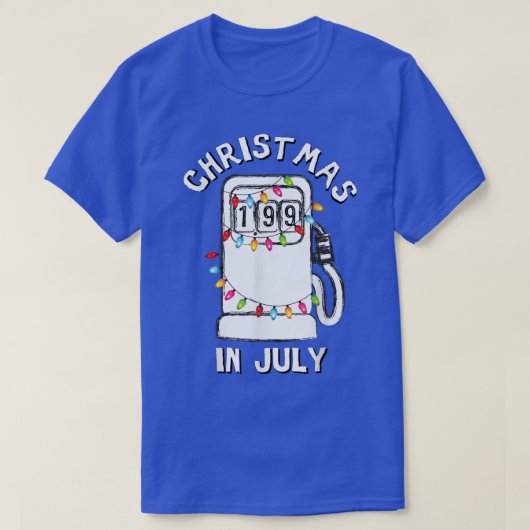 Funny Sarcastic Kerstmis in juli brandstofpomp gas T-shirt (Design voorkant)