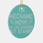 Funny Sarcastic Mechanic Gezegden voor Garage Auto Keramisch Ornament (Rechts)