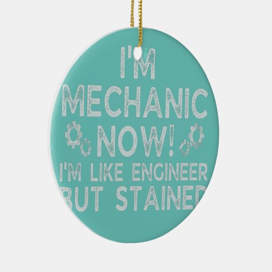 Funny Sarcastic Mechanic Gezegden voor Garage Auto Keramisch Ornament (Rechts)