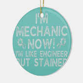 Funny Sarcastic Mechanic Gezegden voor Garage Auto Keramisch Ornament (Links)
