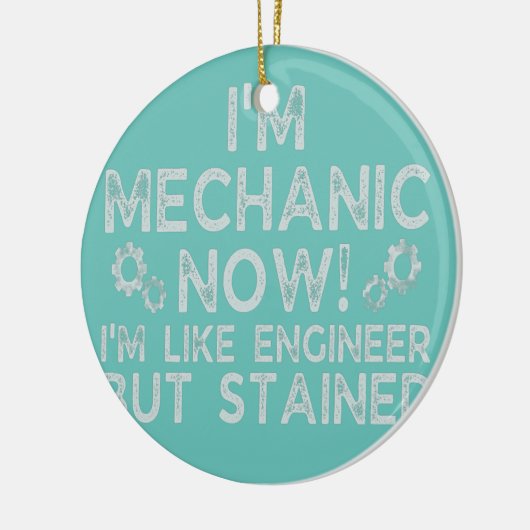 Funny Sarcastic Mechanic Gezegden voor Garage Auto Keramisch Ornament (Links)