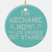 Funny Sarcastic Mechanic Gezegden voor Garage Auto Keramisch Ornament (Achterkant)