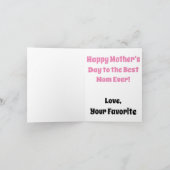 Funny Sarcastic Moederdag Kaart (Binnen)