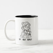 Funny Sarcastic Mom Mug Tweekleurige Koffiemok (Links)