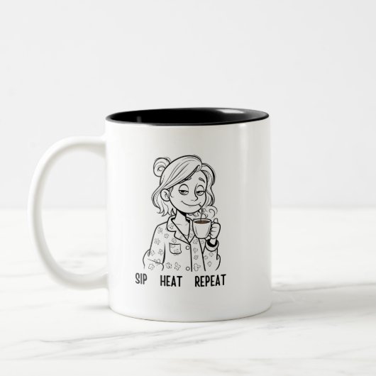 Funny Sarcastic Mom Mug Tweekleurige Koffiemok (Links)