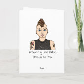 Funny Sarcastic Pop Art Birthday Kaart (Achterkant)