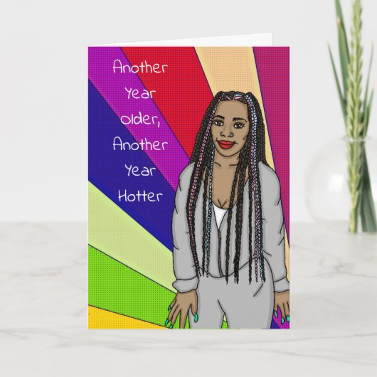 Funny Sarcastic Pop Art Birthday Kaart (Voorkant)