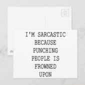 Funny Sarcastic Quote Briefkaart (Voorkant / Achterkant)