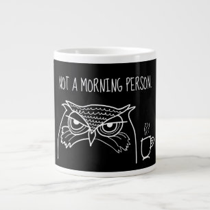 Funny Sarcastic Quote, geen Morning Person Grote Koffiekop