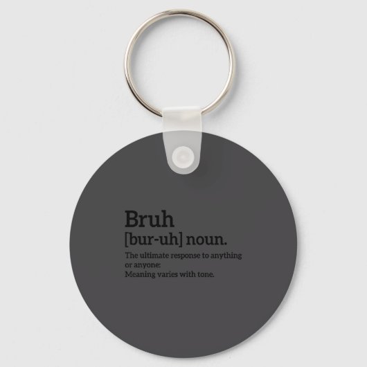 Funny Sarcastic Quotes Bruh Definition Tee Trendy  Sleutelhanger (Voorkant)