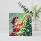 Funny Sarcastic Retro Christmas Humor Kaart (Staand voorkant)