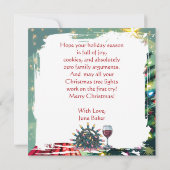 Funny Sarcastic Retro Christmas Humor Kaart (Achterkant)