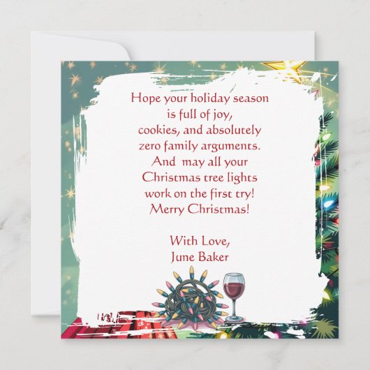 Funny Sarcastic Retro Christmas Humor Kaart (Achterkant)