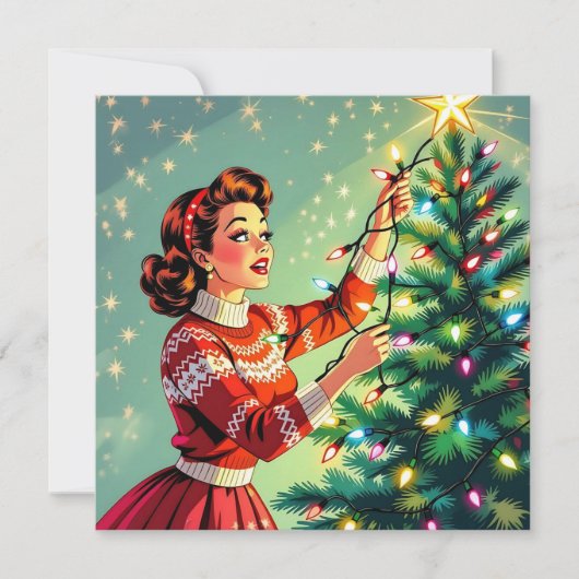 Funny Sarcastic Retro Christmas Humor Kaart (Voorkant)