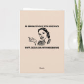 FUNNY SARCASTIC RETRO HOUSEWIFE SUSHI KAART (Achterkant)