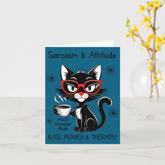 Funny Sarcastic Rude Sayings Sarcasm And Attitude  Kaart (Gele Bloem)