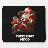 Funny Sarcastic Santa Smoking And Drinking “christ Muismat (Voorkant)