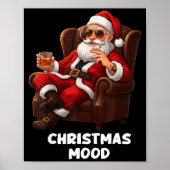 Funny Sarcastic Santa Smoking And Drinking “christ Poster (Voorkant)