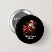 Funny Sarcastic Santa Smoking And Drinking “christ Ronde Button 5,7 Cm (Voorkant /achterkant)