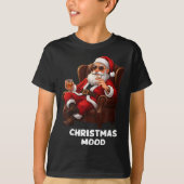 Funny Sarcastic Santa Smoking And Drinking “christ T-shirt (Voorkant)