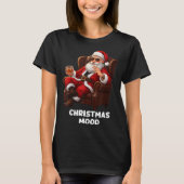 Funny Sarcastic Santa Smoking And Drinking “christ T-shirt (Voorkant)